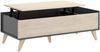 Vente-unique - Couchtisch mit 1 Ablage höhenverstellbar - Eichefarben & Anthrazit - KOLYMA Bild 3