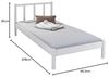 Inter Link - Bett - Bettrahmen – Bettgestell – Jugendbett – Gästebett – Modernes Bett -ohne Lattenrost - Weiß lackiert -Fredy - 90x200 cm Bild 2