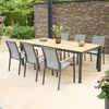 Siena Garden Velia Stapelsessel - Aluminium/Teak FSC & RANOTEX®, schwarz-grau, (T59632) Bild 2