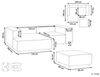 Rechtsseitiges Ecksofa mit Ottomane ARDAL Stoff Beige Rechtsseitig Bild 3