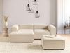 Rechtsseitiges Ecksofa mit Ottomane ARDAL Stoff Beige Rechtsseitig Bild 2