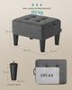 SONGMICS Sitzhocker, Fußhocker, Leinenimitat, Hocker, Dicke Polsterung, bis 150 kg belastbar, für Wohnzimmer Schlafzimmer Eingangsbereich, schiefergrau-tintenschwarz Bild 3