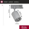 Paulmann 965. 67 ProRail3 LED Schienenspot Kratos 50° 1050lm 9W 4000K 230V Silber Bild 2