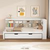 Odikalo Schlafsofa Einzelbett AusziehbaresBett Multifunktionsbett Ablagefächern 90*200cm Bild 4