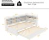 Odikalo Schlafsofa Einzelbett AusziehbaresBett Multifunktionsbett Ablagefächern 90*200cm Bild 2