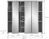 Badezimmerspiegelschrank >Grado< in nox oak/spiegel - 80x75x20cm (BxHxT) Bild 3