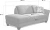 CAVADORE Recamiere Gootlaand, Recamiere mit Federkern und Armteil rechts im Landhausstil, 194 x 84 x 91, dunkelgrau Bild 5