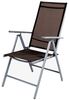 4er Set Garten Klappstuhl Aluminium - Textilen Silbergrau/Schokobraun Bild 2