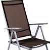 4er Set Garten Klappstuhl Aluminium - Textilen Silbergrau/Schokobraun Bild 4