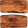 Online-Fuchs Servierbrett Kaffeebrettchen, kleines Serviertablett aus Holz für Kaffee & Tee, Akazienholz, (22 cm groß, Einkerbung für Tasse, Glas), für Kaffeebecher, Latte Macchiato Gläser & Teegläser Bild 5