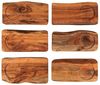 Online-Fuchs Servierbrett Kaffeebrettchen, kleines Serviertablett aus Holz für Kaffee & Tee, Akazienholz, (22 cm groß, Einkerbung für Tasse, Glas), für Kaffeebecher, Latte Macchiato Gläser & Teegläser Bild 4