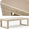 Sofa-Set Couchtisch und 2 Sessel aus Aluminium und Seil in Beige, 70,5 x 44,5 x 157 cm Bild 4