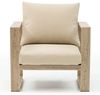 Sofa-Set Couchtisch und 2 Sessel aus Aluminium und Seil in Beige, 70,5 x 44,5 x 157 cm Bild 2