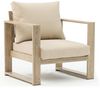 Sofa-Set Couchtisch und 2 Sessel aus Aluminium und Seil in Beige, 70,5 x 44,5 x 157 cm Bild 3