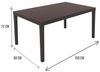 Dmora - Außentisch Maratea, rechteckiger Esstisch, Mehrzweck-Gartentisch, 100% Made in Italy, 150 x 90 x 72 cm, Anthrazit Bild 2