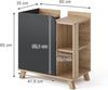 Waschbeckenunterschrank Karen Sonoma/Anthrazit 60 x 65 cm mit Tür und offenen Fächern Vicco Bild 3