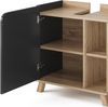 Waschbeckenunterschrank Karen Sonoma/Anthrazit 60 x 65 cm mit Tür und offenen Fächern Vicco Bild 5