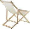 DRW Klappbare Hängematte aus Holz, 4 Positionen, mit beigem Stoff, 88,5 x 72 x 102,5 cm Bild 2