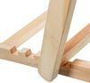 DRW Klappbare Hängematte aus Holz, 4 Positionen, mit beigem Stoff, 88,5 x 72 x 102,5 cm Bild 5