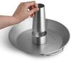 BURNHARD® Edelstahl Hähnchenbräter, Ø30,5 cm, Hähnchenhalter mit abnehmbaren Aromabehälter, Zubehör für den Grill und Backofen - Silber - #940609 Bild 3