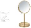 WENKO ALATA Kosmetikspiegel Ø 17 cm, Gold, mit 3-fach Vergrößerung, stehend Bild 3