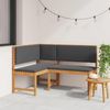 vidaXL Gartenstuhl mit Kissen Braun 140 x 100 x 91cm Massivholz Akazie 4107150 Bild 2