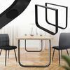 ML-DESIGN Tischbein 2er Set Tischgestell aus Metall Industrial-Design für DIY Projekte, Kufengestell O-Form Schwarz für Esstisch/Schreibtisch DIY-Projekte Bild 1