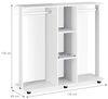 Kleiderschrank Robbie Weiß 130 x 120 cm Vicco Bild 3