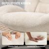 HOMCOM Relaxsessel mit Breiter Sitzfläche, Integrierter Armlehne, dicker Polsterung (Gepolstert Sessel, 1-St, 360° Drehbar Loungesessel), aus Chenille, mit gekreuzten Stahlbeinen, für Wohnzimmer, Cremeweiß Bild 5