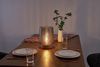 Pauleen LED Tischleuchte Fancy Glamour mobile Taupe Glas/Holz, Leuchtmittel wechselbar, Warmweiß, E27, Timer Batterie Bild 3