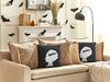 Kissen 2er Set Abstraktes Muster MANDEVILLA Samtstoff 45 x 45 cm Schwarz Bild 2