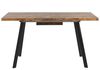 Esstisch heller Holzfarbton / schwarz 140 / 180x90 cm ausziehbar HARLOW Bild 5