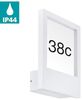 Wandleuchte, Hausnummer, Alu Glas, weiß, IP44, H 33,5 cm Bild 4