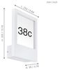 Wandleuchte, Hausnummer, Alu Glas, weiß, IP44, H 33,5 cm Bild 3