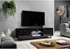 Selsey Lefyr – TV-Lowboard mit LED-Beleuchtung 140 cm (Schwarz Matt/Schwarz Hochglanz) Bild 3