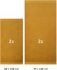 Blumtal Premium Frottier Handtücher Set mit Aufhängschlaufen - Baumwolle Oeko-TEX Zertifiziert, weich, saugstark - 2X Badetuch (70x140 cm), 2X Handtuch (50x100 cm), Spicy Mustard (Gelb) Bild 2