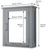 Teamson Home Badezimmermöbel aus Holz an der Wand verspiegelter Medizinschrank mit verstellbarem Regal Grau EHF-F0021 Bild 3