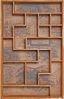 Setzkasten HWC-F35, Wandregal Sammlerkasten, Shabby-Look Vintage 70x45x8cm Bild 3