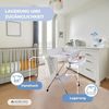 Mobiclinic®, Wickeltisch, Klappbar, Höhenverstellbar, Bis zu 15 Kg, 0–36 Monate, Windel-Organizer, 360°-Räder mit Bremse, Gurt und Sicherheitszaun, Waschbarer Bezug, Aufbewahrung, Zoey Bild 3