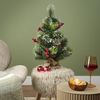 Kaemingk Künstlicher Weihnachtsbaum, Tannenbaum künstlich mit Beeren und Zapfen im Jutesack 60cm - Grün Bild 2