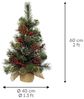 Kaemingk Künstlicher Weihnachtsbaum, Tannenbaum künstlich mit Beeren und Zapfen im Jutesack 60cm - Grün Bild 3
