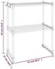 vidaXL Mikrowellenregal Weiß 51x27x63 cm Aluminium 154617 Bild 3