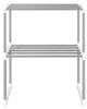 vidaXL Mikrowellenregal Weiß 51x27x63 cm Aluminium 154617 Bild 5
