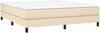 vidaXL Boxspringbett, Stoff, Creme, 160x200 cm Bild 2