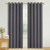PONY DANCE Vorhang Grau Blickdicht 2er Set H 228 x B 167 cm Wohnzimmer Gardinen Verdunkelnd mit Ösen Verdunklungsvorhänge Thermovorhang Hitzeschutz Haustür Bild 2