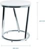 Badhocker Salina außergewöhnliches Design Metall Chrom glänzend Sitzfläche weiß rund Badezimmer Garderobe Schlafzimmer Bild 3