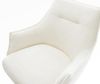 Barstuhl Alja-Flex Bouclé Soft Beige Kufengestell Edelstahl Silberfarben Taschenfederkern Bild 5