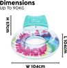 Schwimmring Tie Dye mit Kopfstütze 118 x 117 cm Bild 3