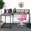 FurnitureR FR Carnation Schreibtischstuhl Bürostuhl Stoffsitz Ergonomischer Arbeitsstuhl ohne Armlehne Höhenverstellbar Drehstuhl 2er Set Pink, I, Textil Metall, Rosa+Aqua, 40 x 38.5 x 87 cm Bild 2
