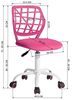 FurnitureR FR Carnation Schreibtischstuhl Bürostuhl Stoffsitz Ergonomischer Arbeitsstuhl ohne Armlehne Höhenverstellbar Drehstuhl 2er Set Pink, I, Textil Metall, Rosa+Aqua, 40 x 38.5 x 87 cm Bild 3